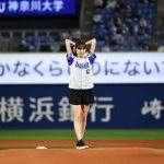 【リュウソウピンク】尾碕真花が初の始球式に挑戦! 「ものすごく緊張しました!」