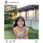 豊田ルナ、夕陽をバックに水着姿で癒しの笑顔を届ける