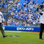 横浜DeNAベイスターズ・中畑清氏とアレックス・ラミレス氏、元監督2人がセレモニアルピッチに登場
