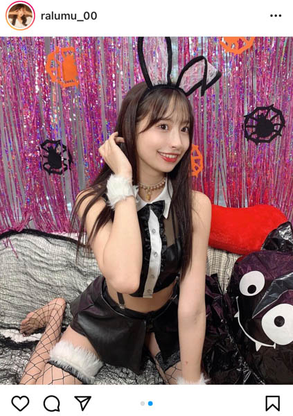 藤川らるむ、バニーガールに扮したハロウィンコスプレがスゴい「ビジュアル強すぎ!!!」
