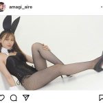 美大生グラドル・天城あいれ、美脚際立つセクシーバニーに変身!