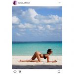 菜々緒、黒ビキニでセクシー過ぎる女豹ポーズを披露！ヒップラインが美麗すぎる。