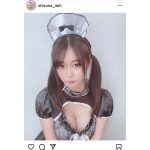 伊藤しずな、美バスト寄せたメイドコスプレをお届け!