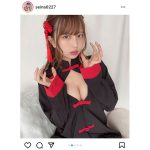 竹内星菜、チャイナ服で胸元チラ見せのフェチショット公開