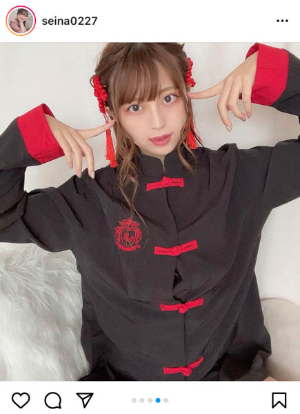 竹内星菜、チャイナ服で胸元チラ見せのフェチショット公開