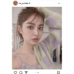 内田理央、ポニーテールの自撮りで美肌披露