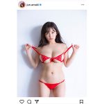 天木じゅん、まんまるバストに見惚れるセクシーランジェリー披露