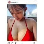 天木じゅん、汗が溢れる濡れ谷間ショットで悩殺