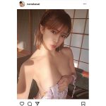 美熟女グラドル・華彩なな、手ブラ自撮りで悩殺