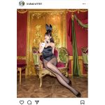 藤田いろは、黒網タイツで魅了するセクシーバニーガールに変身!