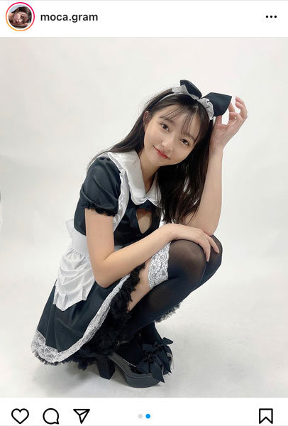 橋本萌花の人生初メイドコスプレが可愛すぎる!「キュン死にしました」