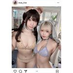 伊織もえ、篠崎こころとの身長差2ショットが尊い「姉妹みたい」