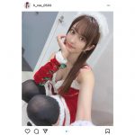 花咲れあ、胸元セクシーなサンタコスで美乳を見せつけ！「か、か、可愛いすぎる」