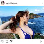 森咲智美、ハミ乳寸前セクシーな極小水着ショットを披露！「ナイスバディ」