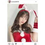 Peel the Apple 黒嵜菜々子、ウサギ耳サンタ姿で「可愛い!」をプレゼント「バニーサンタさん最高」