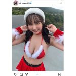パラディーク 新谷真由、まんまるバストに釘付けの「えちサンタ」コス披露
