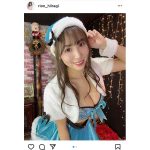 柊木里音、桃尻も見せてくれるセクシーサンタコスを披露