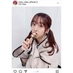 HKT48 田島芽瑠、今年のクリスマスは「かじっちゃえ」! 可愛すぎる上目遣いに「プレゼントあげたくなる」