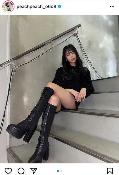 NMB48 安田桃寧、ニーハイブーツでセクシー&カッコいい美脚見せつけ!