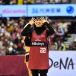 上國料萌衣（アンジュルム）、バスケBリーグにゲスト出演