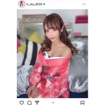 花咲れあ、肩出しセクシーな振袖姿にドキドキ