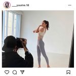 林ゆめ、トレーニングウェアで浮き出る健康美ボディライン