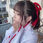 Peel the Apple 黒嵜菜々子、福が訪れるポニーテール巫女ショットに釘付け!