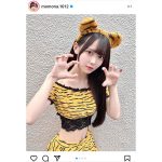 ラストアイドル 松本ももな、虎コスチュームで美くびれライン披露!「トラはどうだっちゃ??」