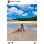 菜々緒、ビーチで美脚披露! 圧倒的プロポーションに 釘付け