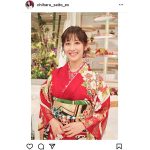 斎藤ちはるアナウンサー、赤い晴れ着姿で「あけおめ」投稿「前向きに過ごしていきたい」
