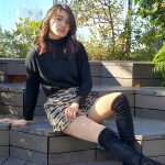 【2021ミスユニバーシティグランプリ】関西大学・吉田三莉さんが美脚際立つクールなファッションで登場! 「一つ大人の階段を登って、大人の女性に近づくことができた。2022年は防災の啓発活動をしたい。」