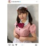 JamsCollection・坂東遥、ツインテールのメイドコスプレに「可愛い」の声殺到！