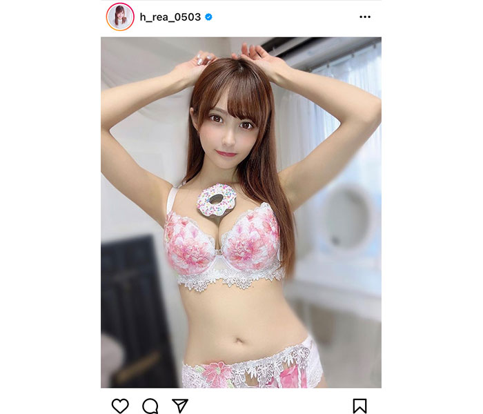 花咲れあ、食べちゃいたい胸元ドーナツで伝わるたわわバストの立体感！