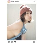前田美里、目のやり場に困る横乳サロペットにうっとり