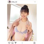 未梨一花、スケスケ衣装から下乳こぼれるビキニショットで悩殺