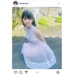 真っ白なキャンバス・小野寺梓、透け感ドレスでスケスケ白水着ショット披露「美しく輝かしい」