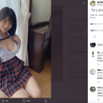 星名美津紀「少しだけ」、ネクタイ緩めて制服越しランジェリー披露