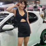 【大阪オートメッセ2022】ミス湘南フォトジェニック・今村知可、胸元あらわなボディコン衣装で登場！