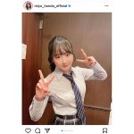 本田望結、制服ポニーテールで6連ピース炸裂！