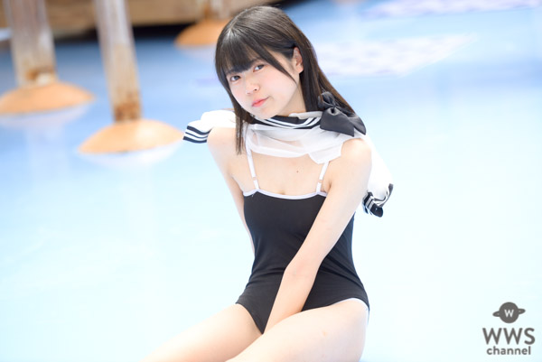 Milky✳︎Sphene・星河澪乃、スクール水着で反射する透明肌にうっとり！＜SUMMERLAND IDOL CARNIVAL＞