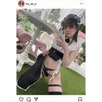コスプレイヤー ・近衛りこ、腹筋美に見惚れるチラリショットにファン歓喜