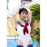 くりえみ、セーラー風水着で満面の笑顔！「いい笑顔」「元気もらえた」の声も