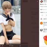 コスプレイヤー・火将ロシエル、雨濡れセーラーで下乳あらわに！「これは好きになってしまう」