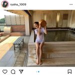 北川綾巴、露天風呂で撮影の美脚オフショットに「癒された」の声