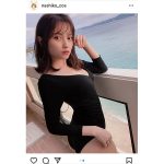 桃月なしこ、黒のボディースーツで魅せる健康ラインに「女神すぎる〜」の声！