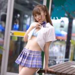 綺星★フィオレナード・猫宮りな、制服脱ぎかけの水着ショットで誘惑＜SUMMERLAND IDOL CARNIVAL＞