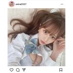 竹内星菜、制服シャツから美谷間チラ見せ「ずっと見ていたい」