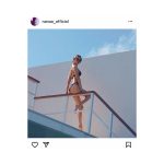 菜々緒、眩しい美脚＆美尻ショット公開！黒ビキニが映える完璧なボディラインで魅せつける