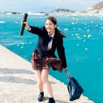 Peel the Apple・黒嵜菜々子、現役ラスト制服グラビア披露！卒業後の目標は？＜FLASH＞