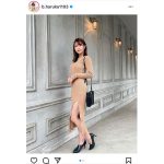 JamsCollection・坂東遥、ニットワンピースから美脚をチラリ！